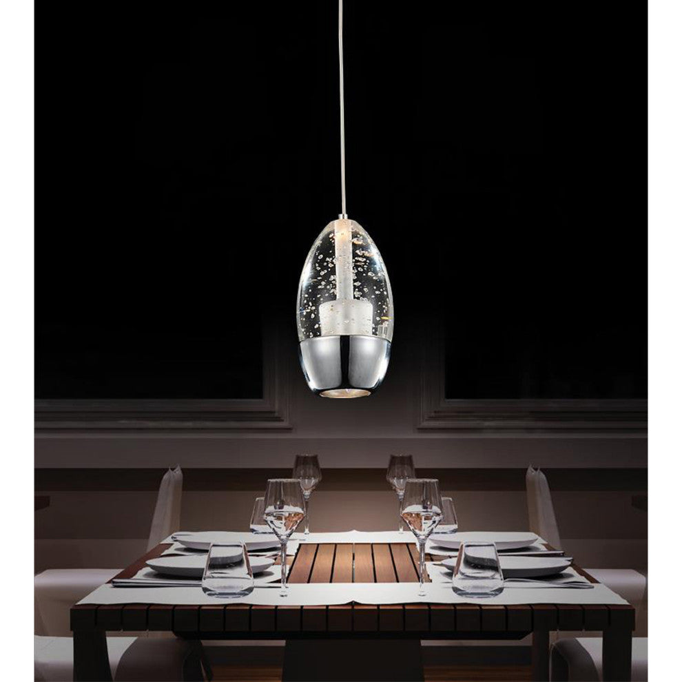 Perrier 1 Light Down Mini Pendant With Chrome Finish