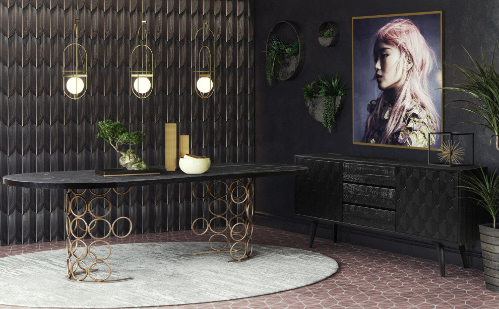 Valentina Brass Dining Table
