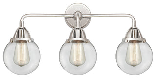 Beacon Bath Vanity Light, Polished Chrome, Clear, Clear