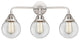 Beacon Bath Vanity Light, Polished Chrome, Clear, Clear