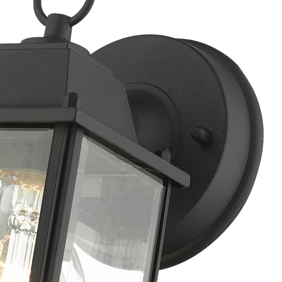 Textured Black Traditional, Historical, Outdoor Wall Lantern