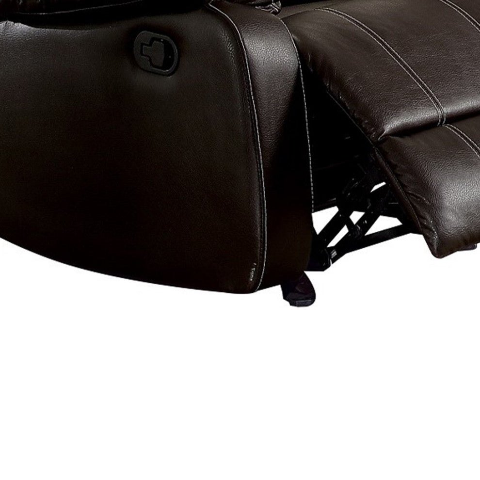 ACME Zuriel Motion Rocker Recliner, Brown Synthetic Leather