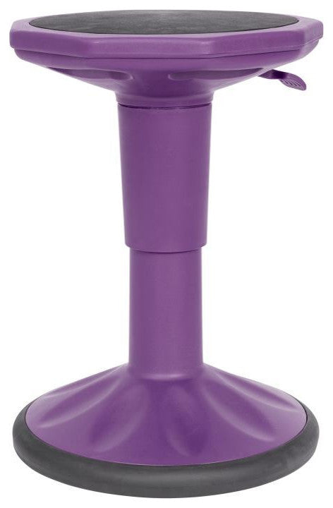 Carter Adjustable Height Kids Flexible Stool 14" 18" Seat Height, Purple
