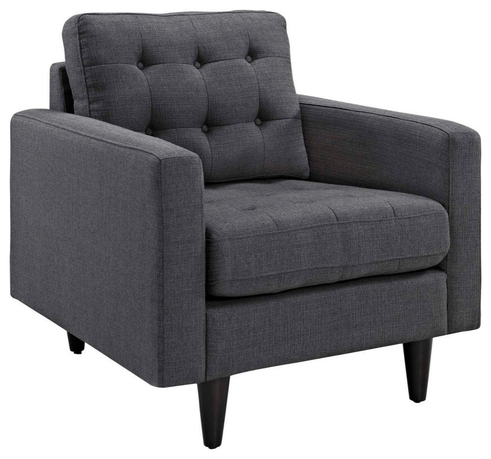 Gray Empress Sofa, Loveseat and Armchair Set of 3