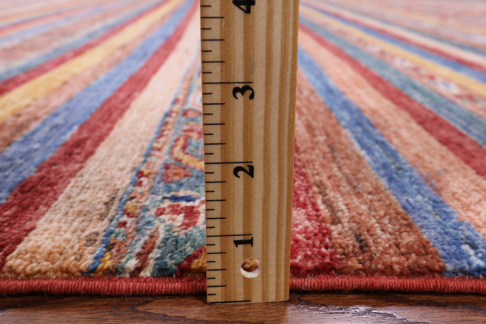 Super Kazak Khorjin Hand Knotted Rug 6' 9" X 9' 11" Q7532