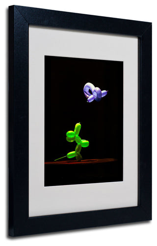 'Balloon Puppy' Matted Framed Canvas Art by Roderick Stevens