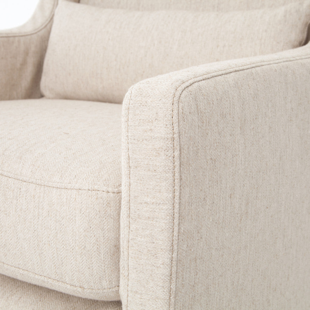 Swivel Wing Chair, Jette Linen