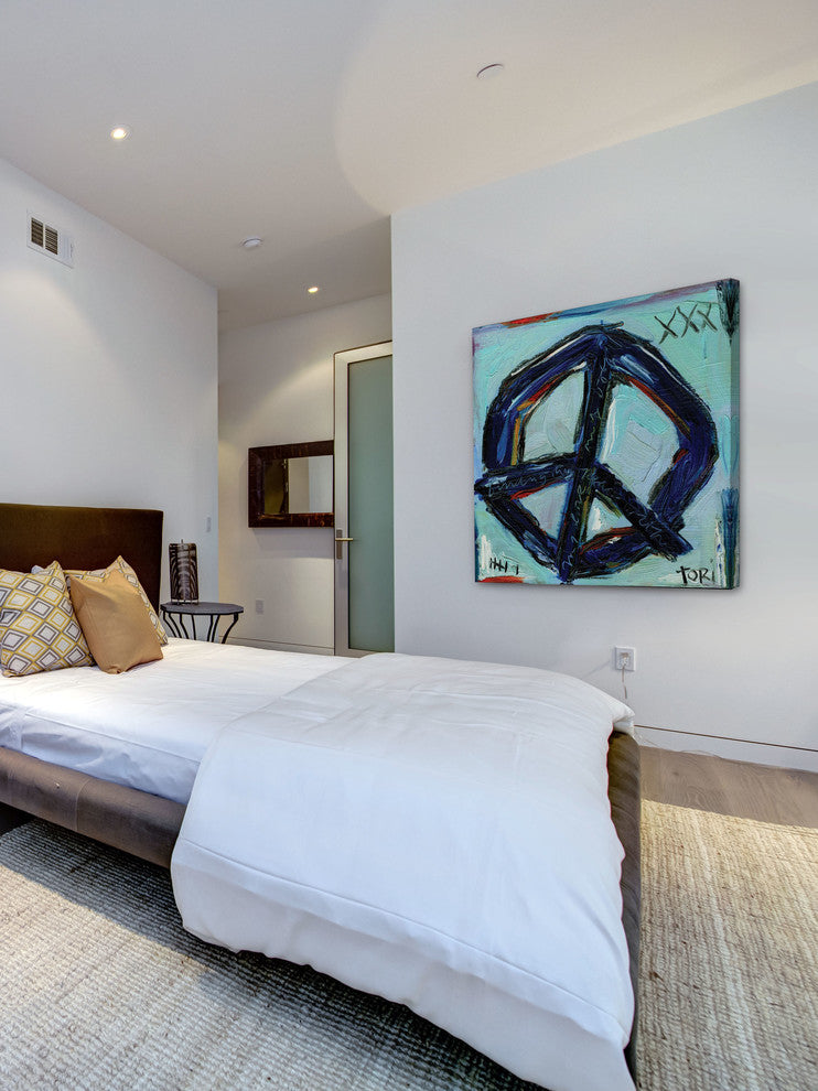"Blue Peace" Painting Print on Canvas by Tori Campisi
