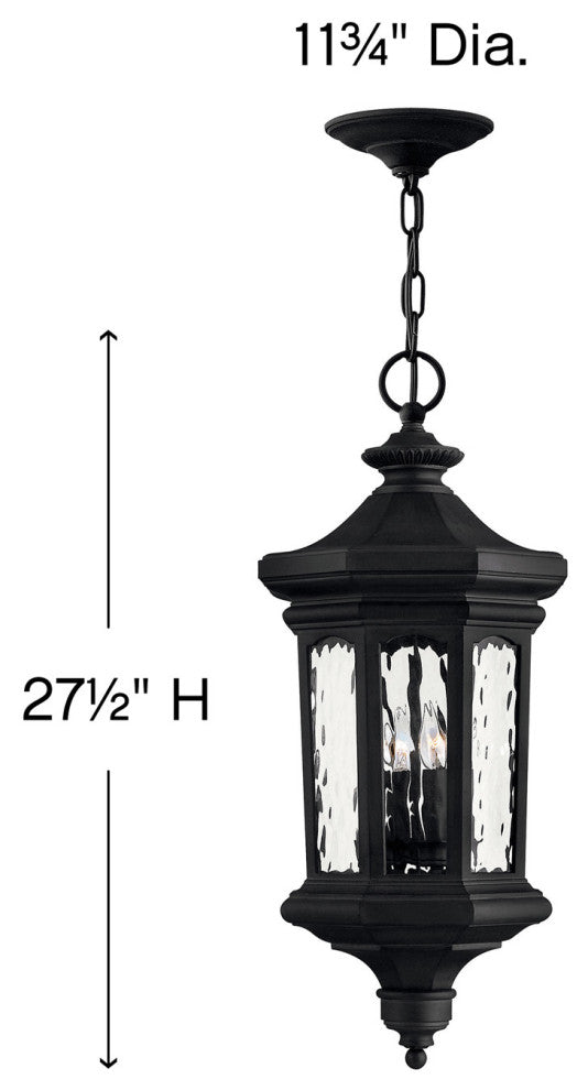 Hinkley Raley Large Hanging Lantern, Museum Black