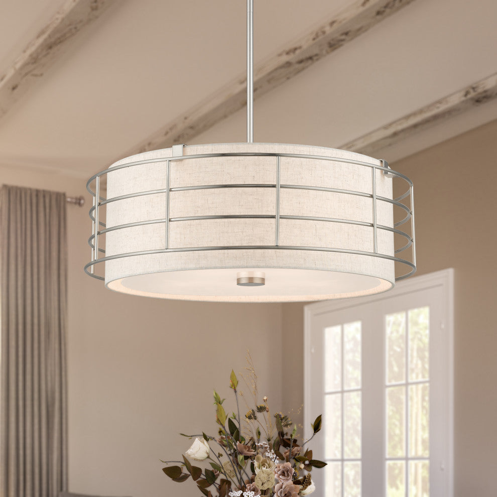 Blanchard 5-Light Brushed Nickel Pendant Chandelier