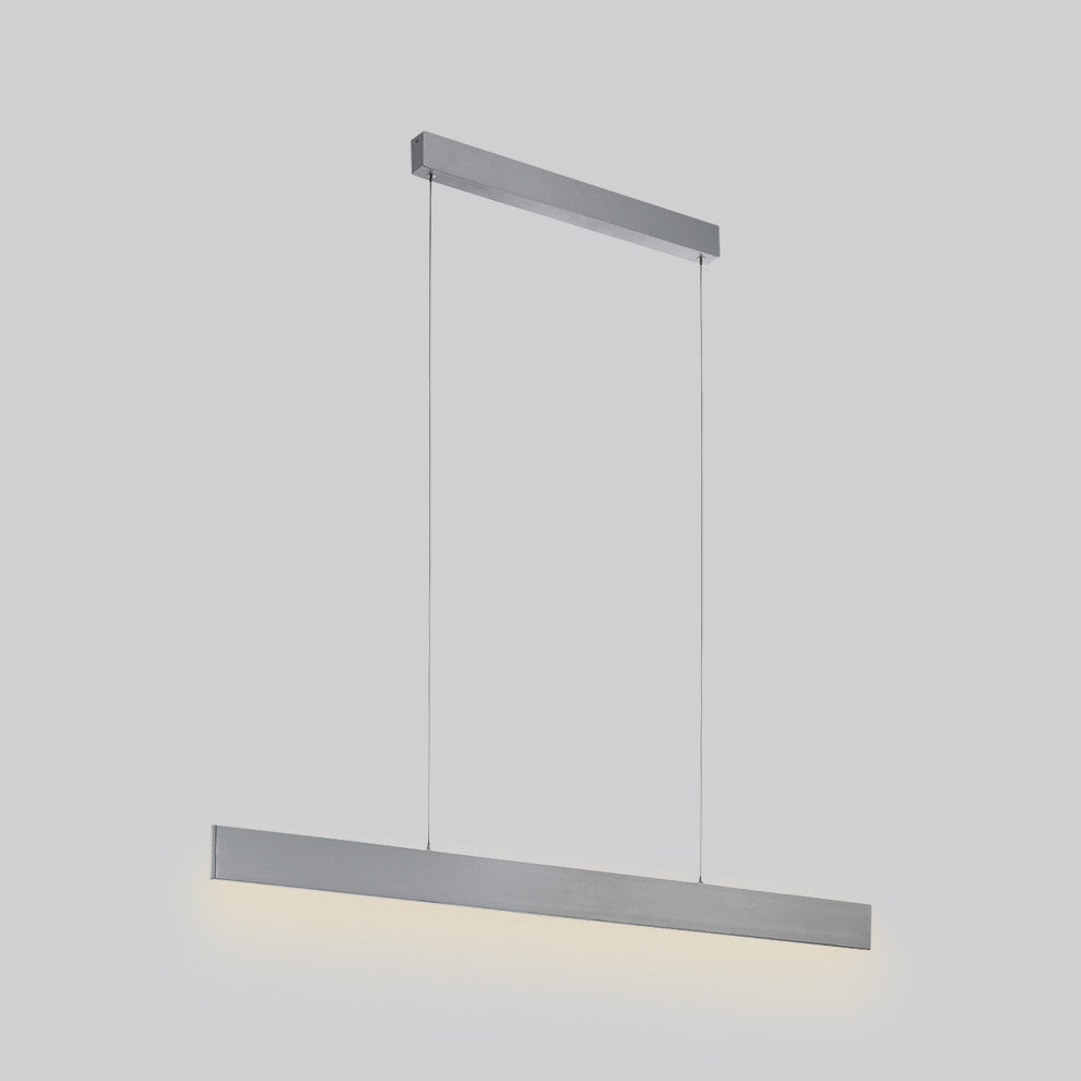 1x33W LED Linear Pendant, Brushed Aluminum Finish