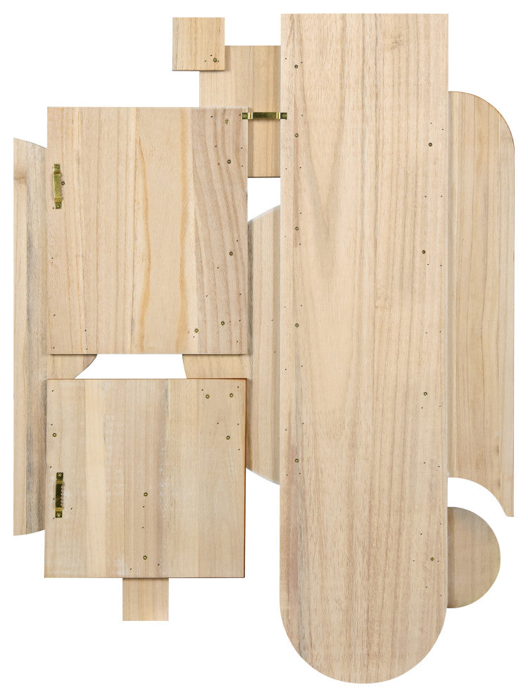 "Cinnamon Dreamscape" Hand Made Wood Abstracts Wall Art, Ap-104b-4030-08