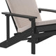 Charlestown Set of 2 Adirondack Chairs with Cushions, Slate Gray/Cream