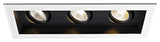 Mini Multiple LED Three-Light Remodel Housing With and-Light 2700K Flood, Black