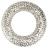 Gold and Clear Beaded Artificial Christmas Wreath 20" Unlit