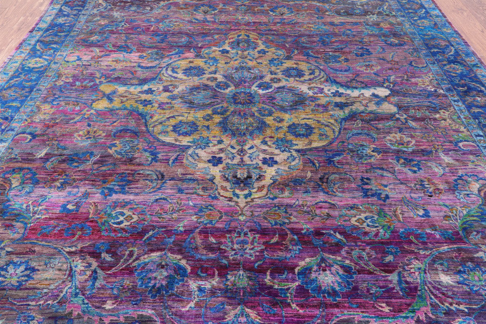 Persian Hand-Knotted Silk Rug 7' 11" X 9' 9" Q6801