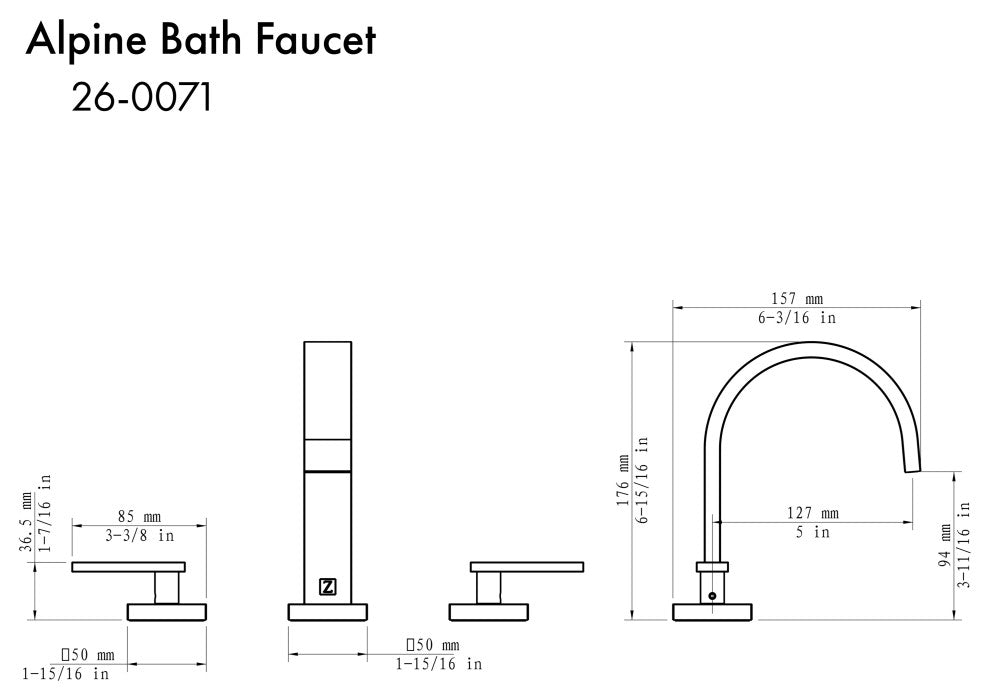 ZLINE Bliss Bath Faucet in Chrome (BLS-BF-CH)