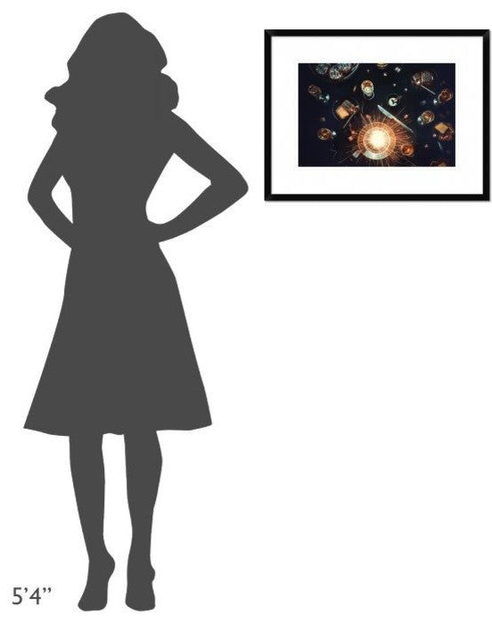 "Supernova On My Plate" Framed Digital Print by Dina Belenko, 26"x20"