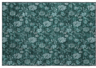 Premium Machine Washable Mayfield AMF680 Teal 1'8" x 2'6" Rug