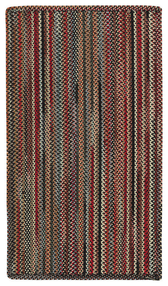 Capel Portland Coal 0346_300 Braided Rugs - 8' X 11' Concentric Rectangle