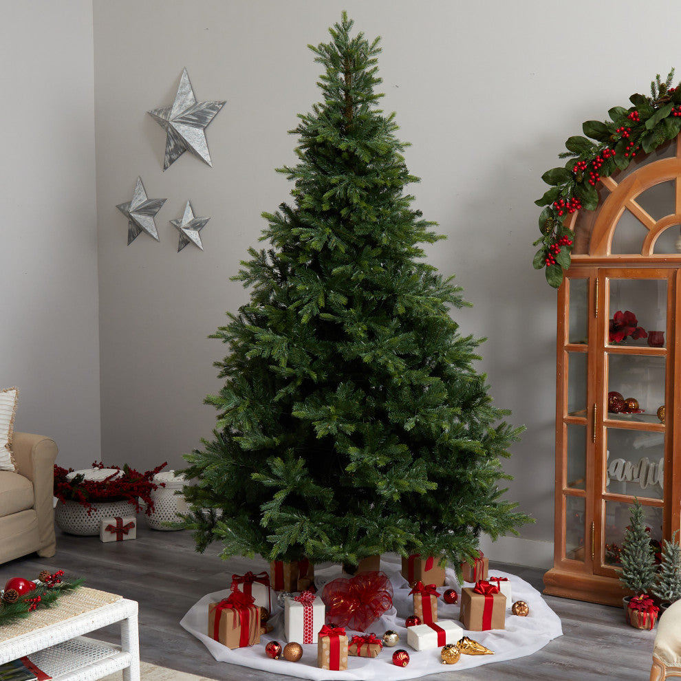 9' Prelit North Carolina Spruce Faux Christmas Tree