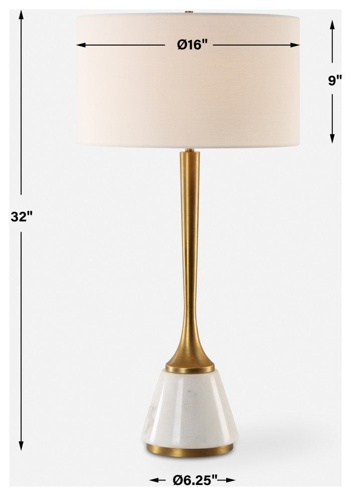 Uttermost Avola White Marble Table Lamp