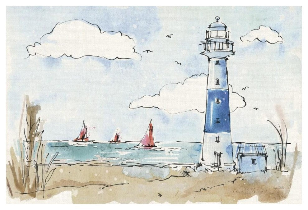 "Coastal Life II" Digital Paper Print by Anne Tavoletti, 32"x22"
