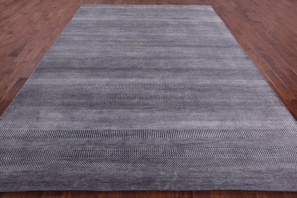 Savannah Grass Wool and Silk Hand Knotted Rug 9' 0" X 12' 2" Q11442