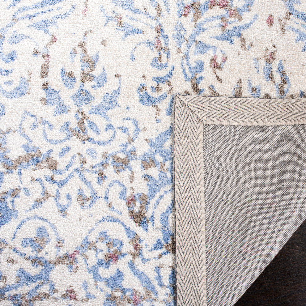 Safavieh Expression Collection EXP477 Rug, Ivory/Blue, 8'x10'