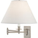Robert Abbey Kinetic Linen 1 Light Wall Swinger, Brushed Chrome - B1504ALT