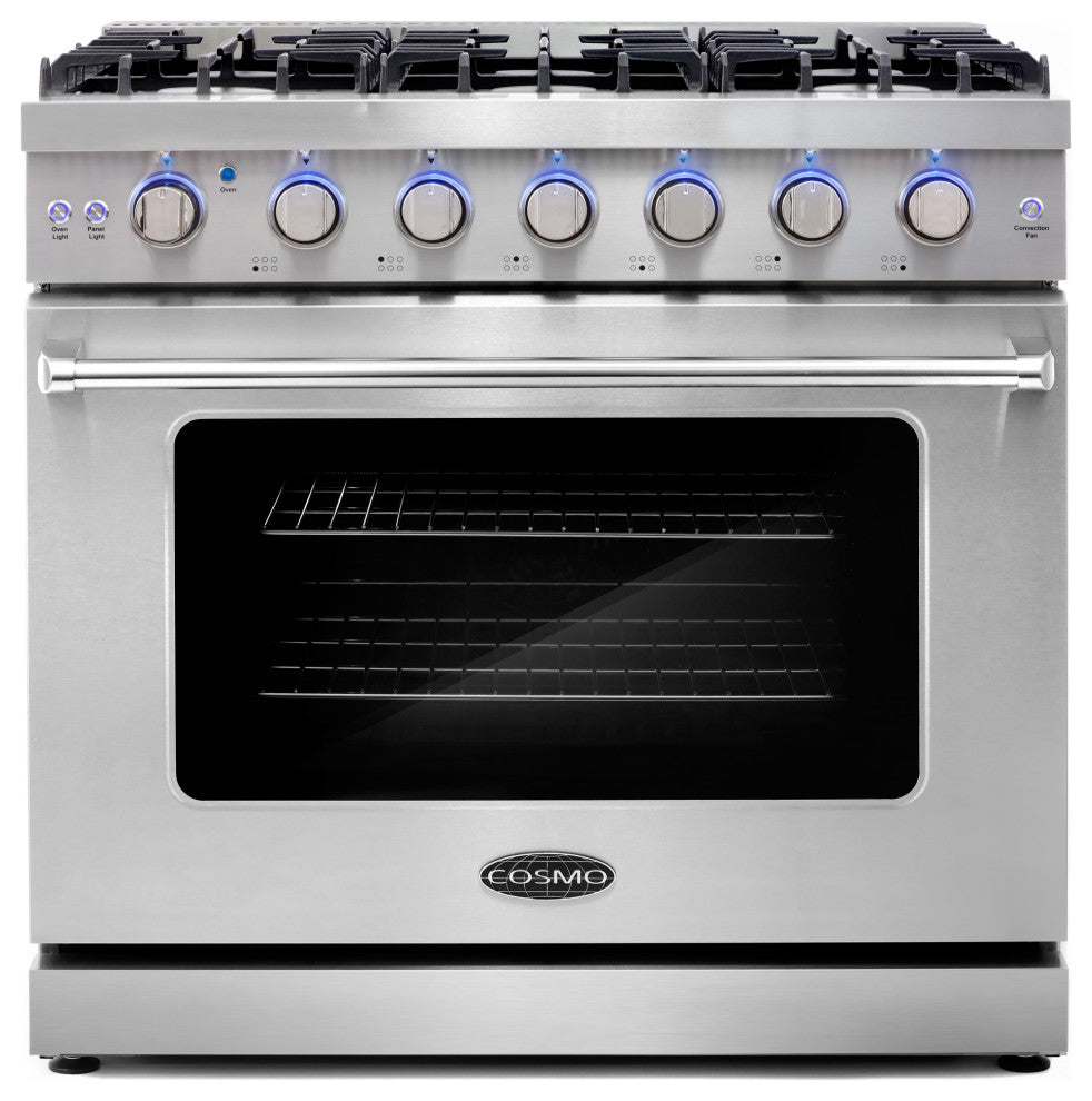 5PC Kitchen Package with 36" Gas Range & 36" Under Cabinet Range Hood