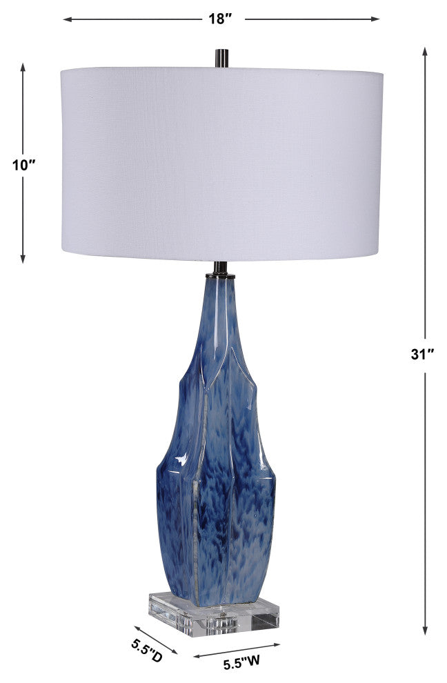 Uttermost Everard Blue Table Lamp
