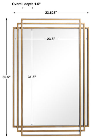 Uttermost Amherst Brushed Gold Mirror