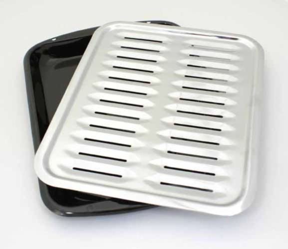 Range Kleen 2-Piece Heavy Duty Porcelain and Chrome Plated Full Size Broiler Pan