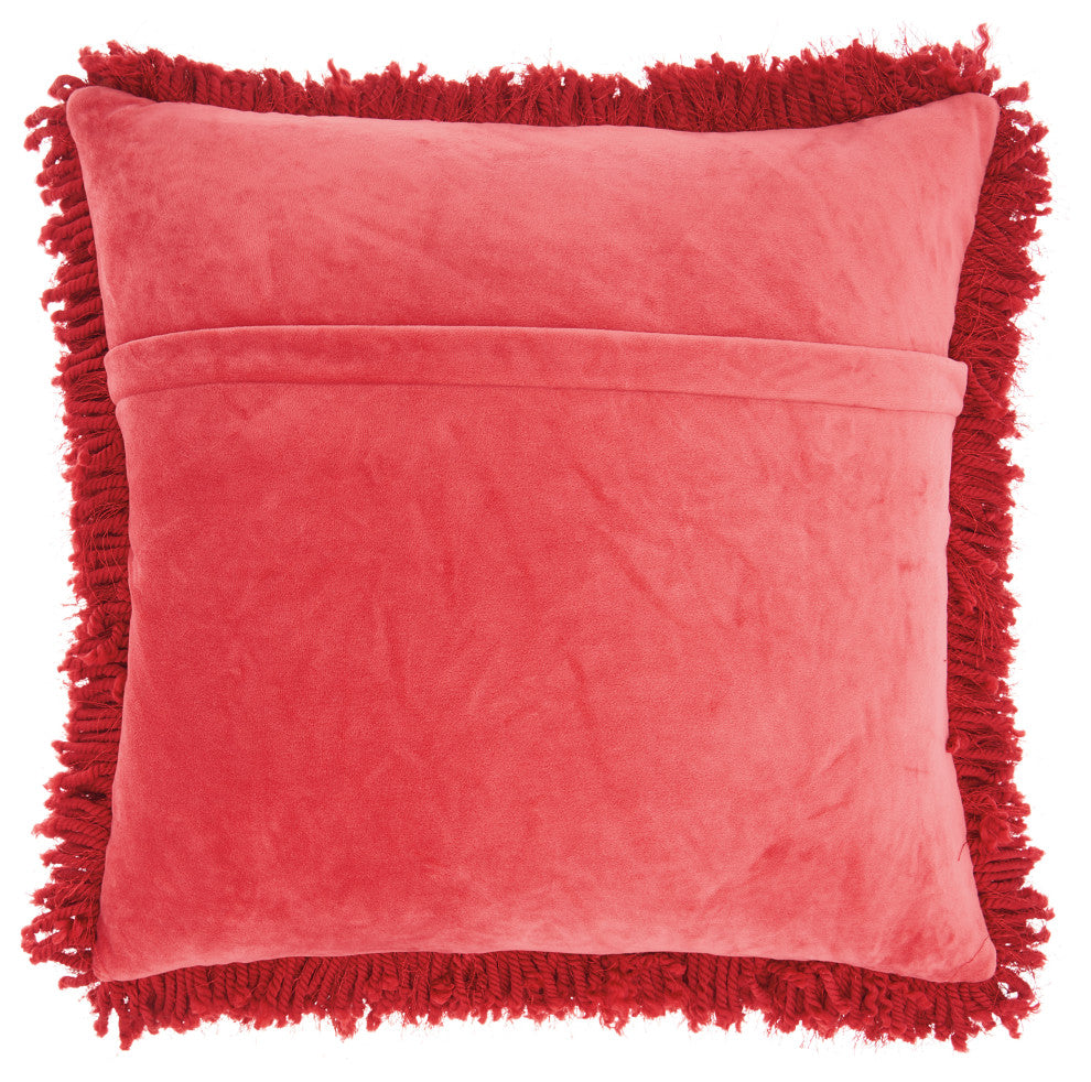 Mina Victory TL003 Throw Pillow, Red, 20" x 20"