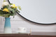 Home Living Metal Frame Round Mirror With Decorative Hook 39", Black