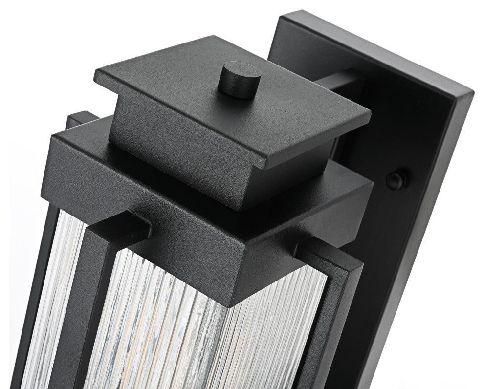 Home Living 7" Outdoor Wall Sconce, Black