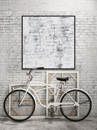 "Absolute Chaos" Floater Framed Painting Print on Canvas, 32x32