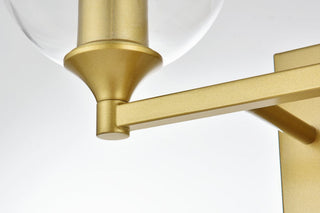 Elegant Lighting LD7308W16 Eero 2 Light 16"W Vanity Light - Chrome / Clear