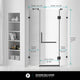 Shower Enclosure Neo Angle Frameless Tempered Glass, Black, 40" X 40"