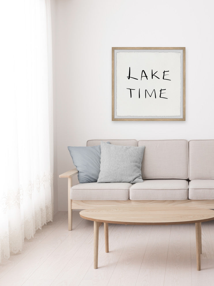 "Living on Lake Time" Framed Painting Print, 12x12