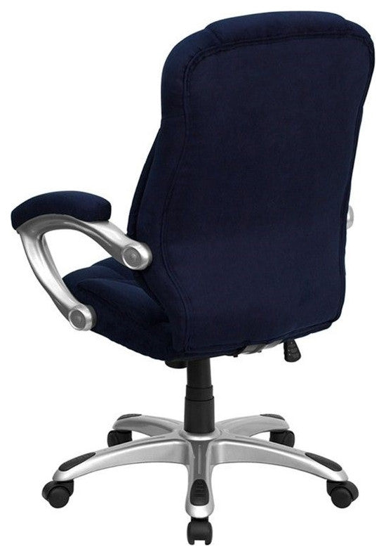 Flash Furniture High Back Microfiber Upholstered Office Chair in Navy