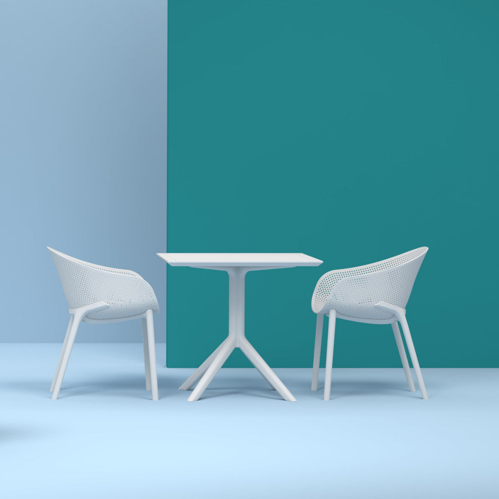 Compamia Sky Outdoor Dining Chair, Set of 2, White