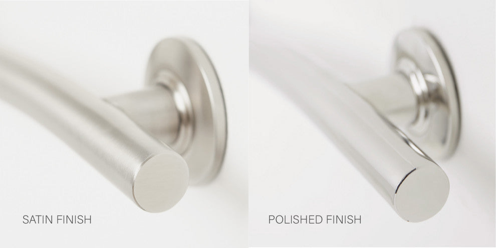 Wave Design Shower Grab Bar, Satin Stainless, 18"