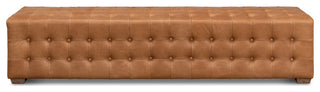 Beam Bench Tufted Leather