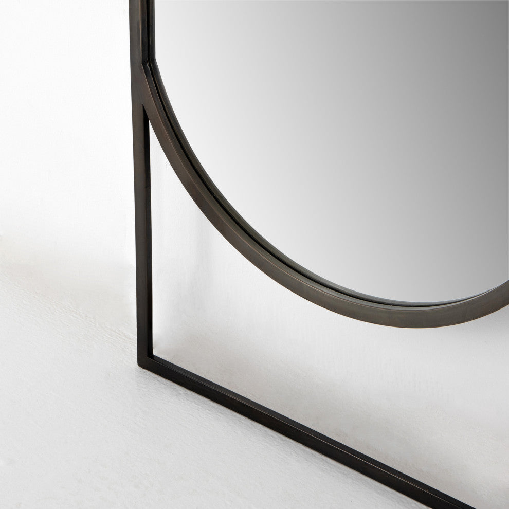 Dawson Floor Mirror, Ombre Brass