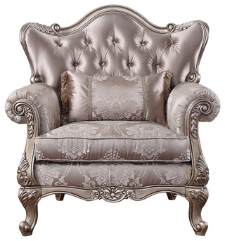 Jayceon Chair With 1 Pillow, Fabric and Champagne