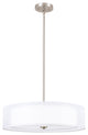Kira Home Lindos 20" Double Drum Chandelier, Glass Diffuser, Stem-Hung