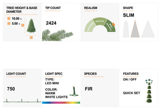 10' Pre-Lit Artificial Christmas Tree