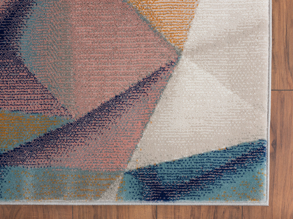 Abani Arto Collection ART150A Contemporary 3D Geometric Area Rug